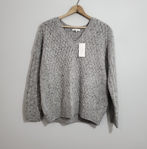 Vince Sweaters - NWT Vince Light Mist Gray Marino Wool/Alpaca Blend Sweater